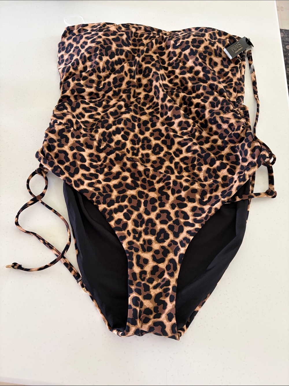 BNWT Victoria's Secret Leopard-Print One-Piece Swimsuit - Brown & Black